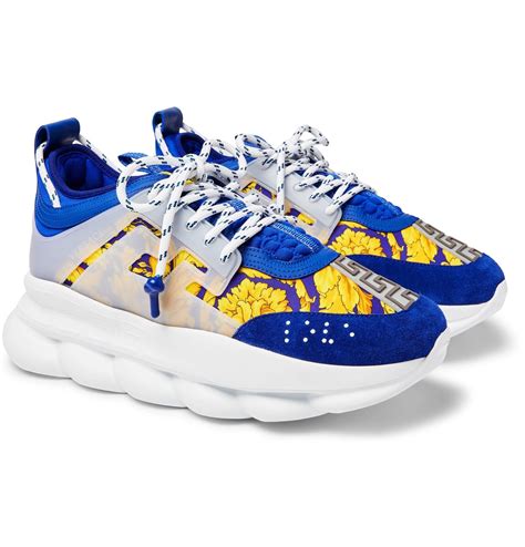 versace x the 2 chainz chain reaction sneakers blue|Versace chain reaction pandabuy.